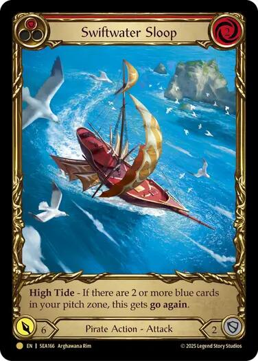 Swiftwater Sloop (Red) (Treasure) [SEA166] (High Seas)  Cold Foil | Card Citadel