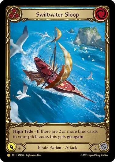 Swiftwater Sloop (Blue) (Treasure) [SEA168] (High Seas)  Cold Foil | Card Citadel