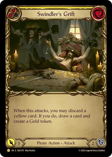 Swindler's Grift (Yellow) (Treasure) [SEA170] (High Seas)  Cold Foil | Card Citadel