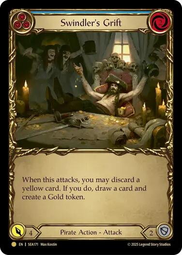 Swindler's Grift (Blue) (Treasure) [SEA171] (High Seas)  Cold Foil | Card Citadel