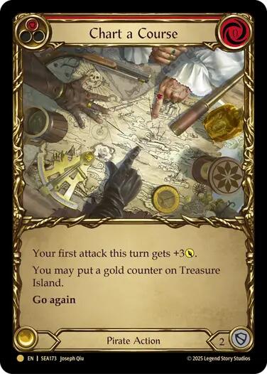 Chart a Course (Red) (Treasure) [SEA173] (High Seas)  Cold Foil | Card Citadel