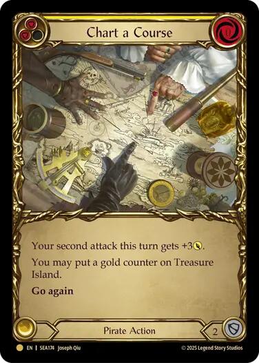 Chart a Course (Yellow) (Treasure) [SEA174] (High Seas)  Cold Foil | Card Citadel