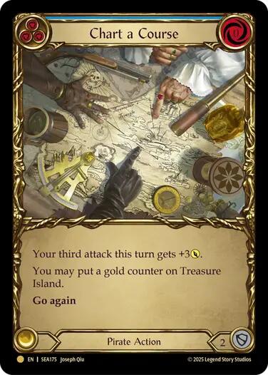 Chart a Course (Blue) (Treasure) [SEA175] (High Seas)  Cold Foil | Card Citadel
