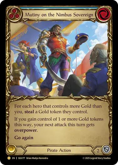 Mutiny on the Nimbus Sovereign (Treasure) [SEA177] (High Seas)  Cold Foil | Card Citadel