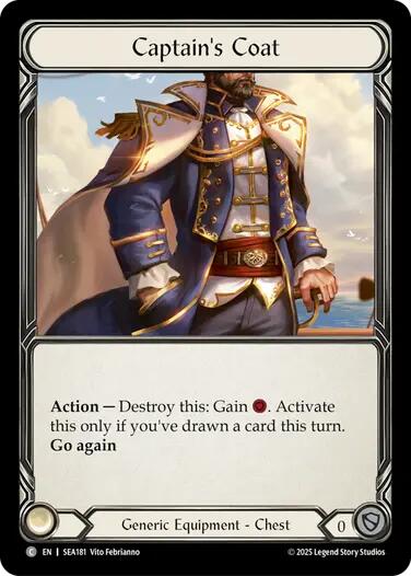 Captain's Coat (Treasure) [SEA181] (High Seas)  Cold Foil | Card Citadel