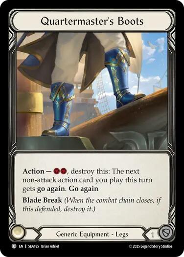 Quartermaster's Boots (Treasure) [SEA185] (High Seas)  Cold Foil | Card Citadel