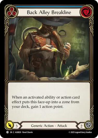 Back Alley Breakline (Blue) [AGB020] (Armory Deck: Gravy Bones) | Card Citadel
