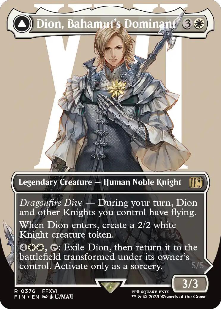 Dion, Bahamut's Dominant // Bahamut, Warden of Light (Borderless) [FINAL FANTASY] | Card Citadel