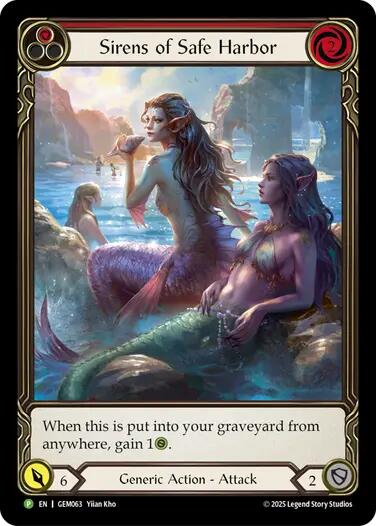 Sirens of Safe Harbor (Red) [GEM063] (GEM Pack 2)  Rainbow Foil | Card Citadel