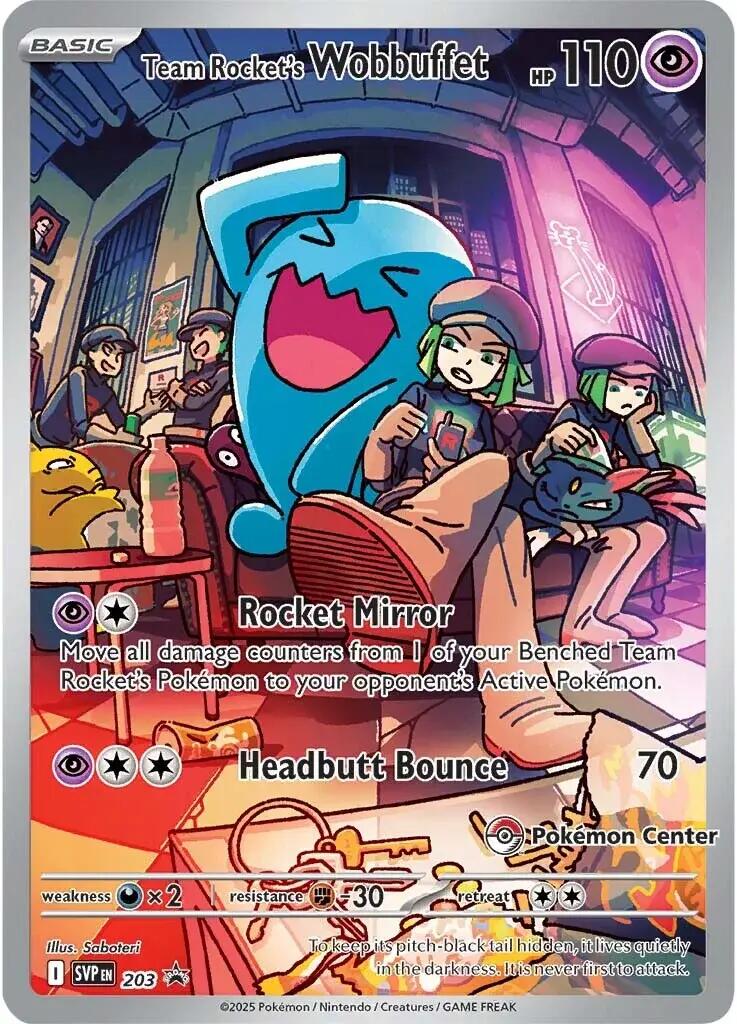 Team Rocket's Wobbuffet (203) (Pokemon Center Exclusive) [Scarlet & Violet: Black Star Promos] | Card Citadel