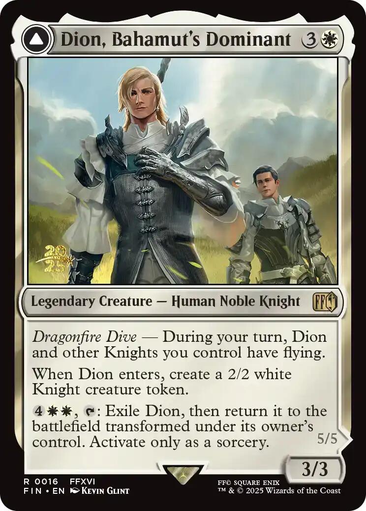 Dion, Bahamut's Dominant // Bahamut, Warden of Light [FINAL FANTASY Prerelease Promo] | Card Citadel