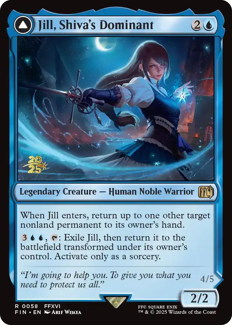 Jill, Shiva's Dominant // Shiva, Warden of Ice [FINAL FANTASY Prerelease Promo] | Card Citadel