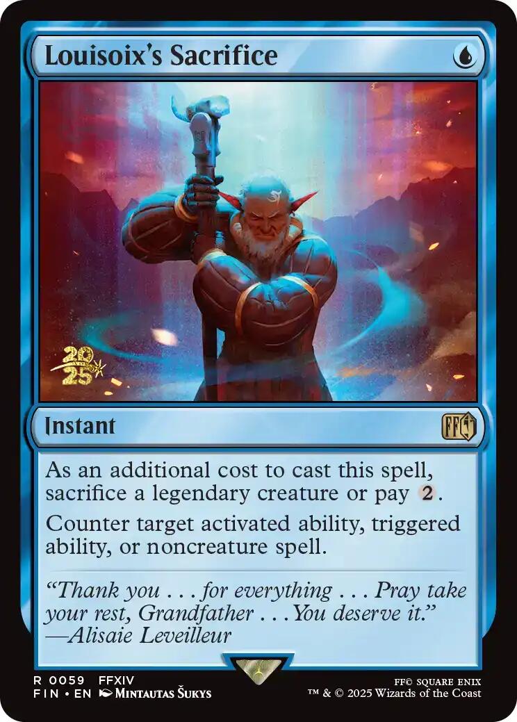 Louisoix's Sacrifice [FINAL FANTASY Prerelease Promo] | Card Citadel