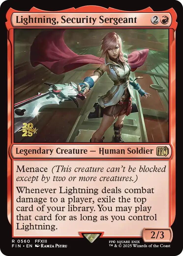Lightning, Security Sergeant [FINAL FANTASY Prerelease Promo] | Card Citadel