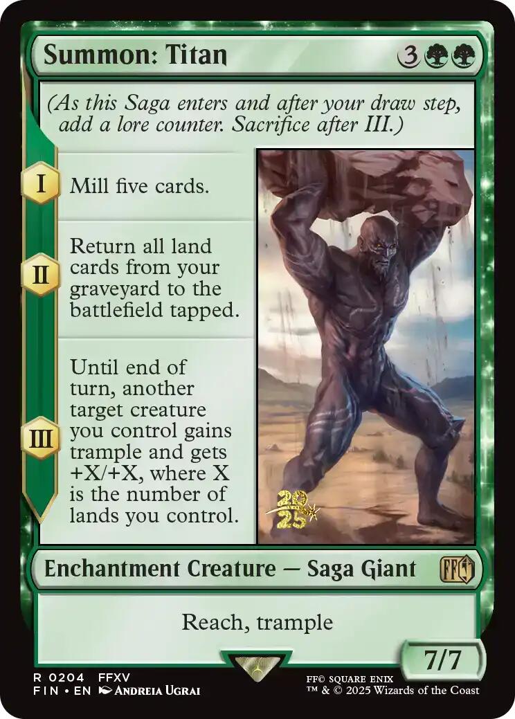 Summon: Titan [FINAL FANTASY Prerelease Promo] | Card Citadel