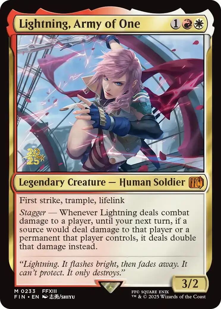 Lightning, Army of One [FINAL FANTASY Prerelease Promo] | Card Citadel