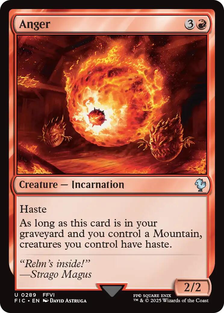 Anger (Surge Foil) [FINAL FANTASY Commander] | Card Citadel