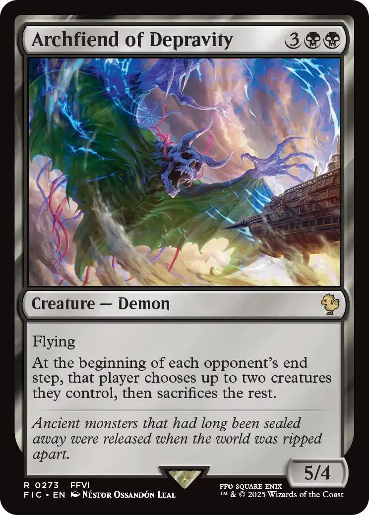 Archfiend of Depravity (Surge Foil) [FINAL FANTASY Commander] | Card Citadel