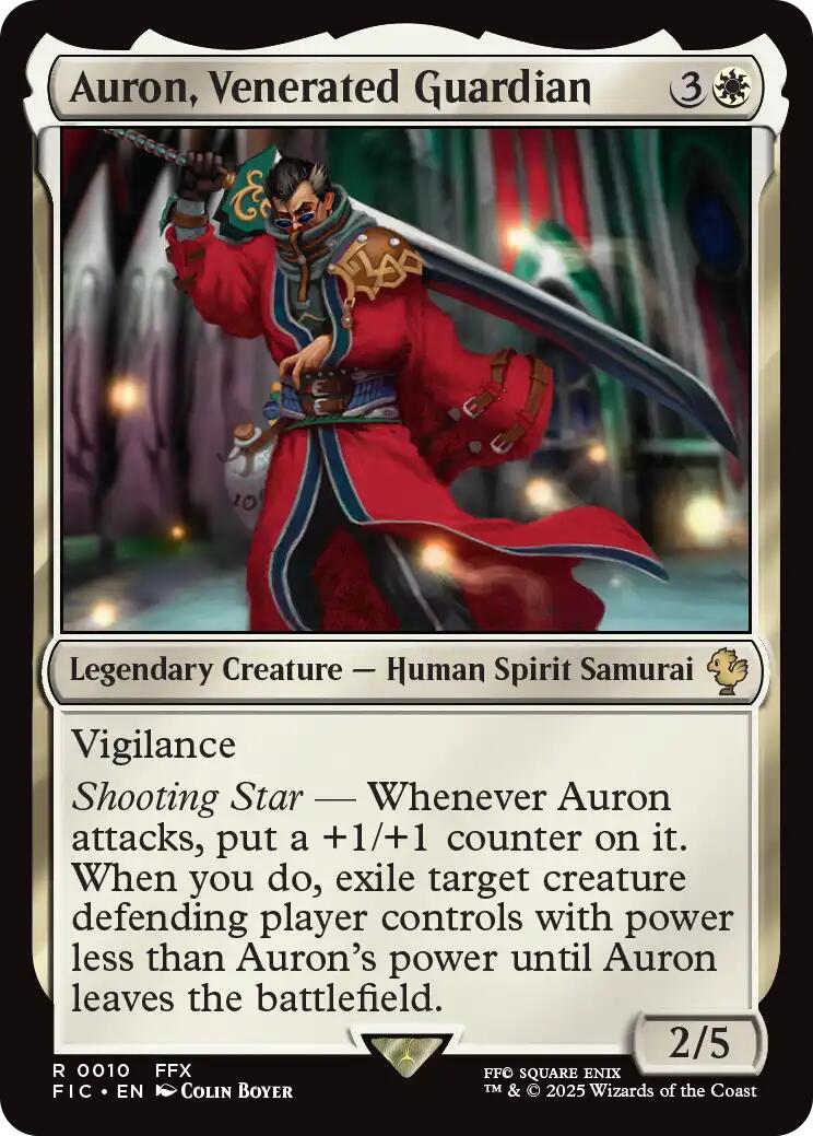 Auron, Venerated Guardian (Surge Foil) [FINAL FANTASY Commander] | Card Citadel