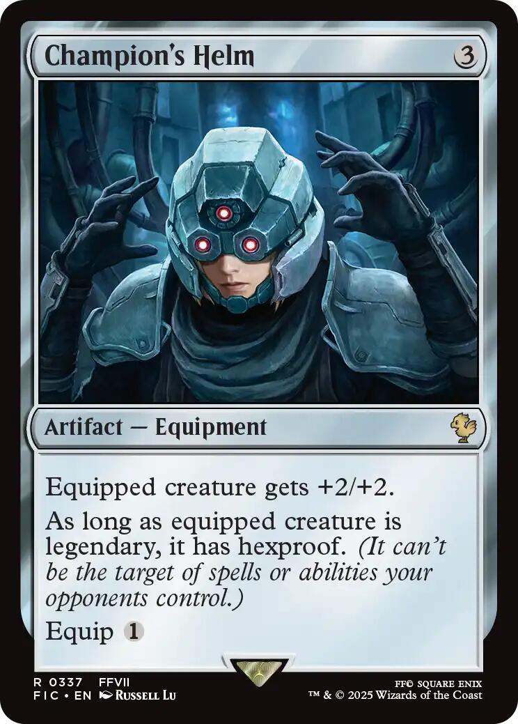 Champion's Helm (Surge Foil) [FINAL FANTASY Commander] | Card Citadel