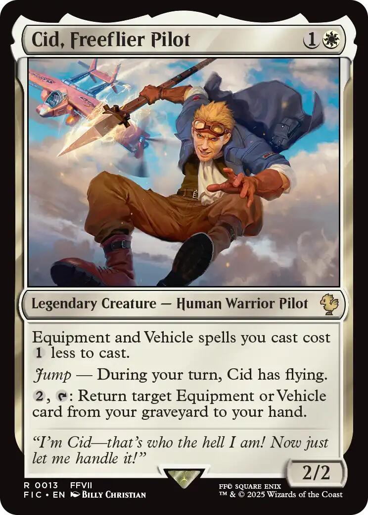 Cid, Freeflier Pilot (Surge Foil) [FINAL FANTASY Commander] | Card Citadel