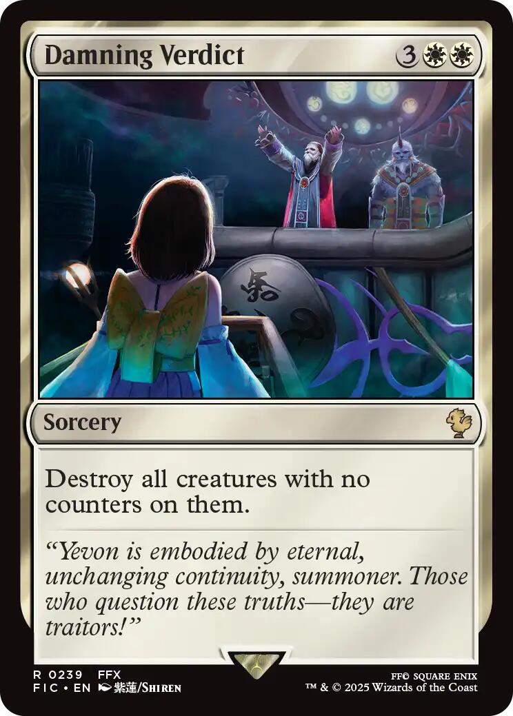 Damning Verdict (Surge Foil) [FINAL FANTASY Commander] | Card Citadel
