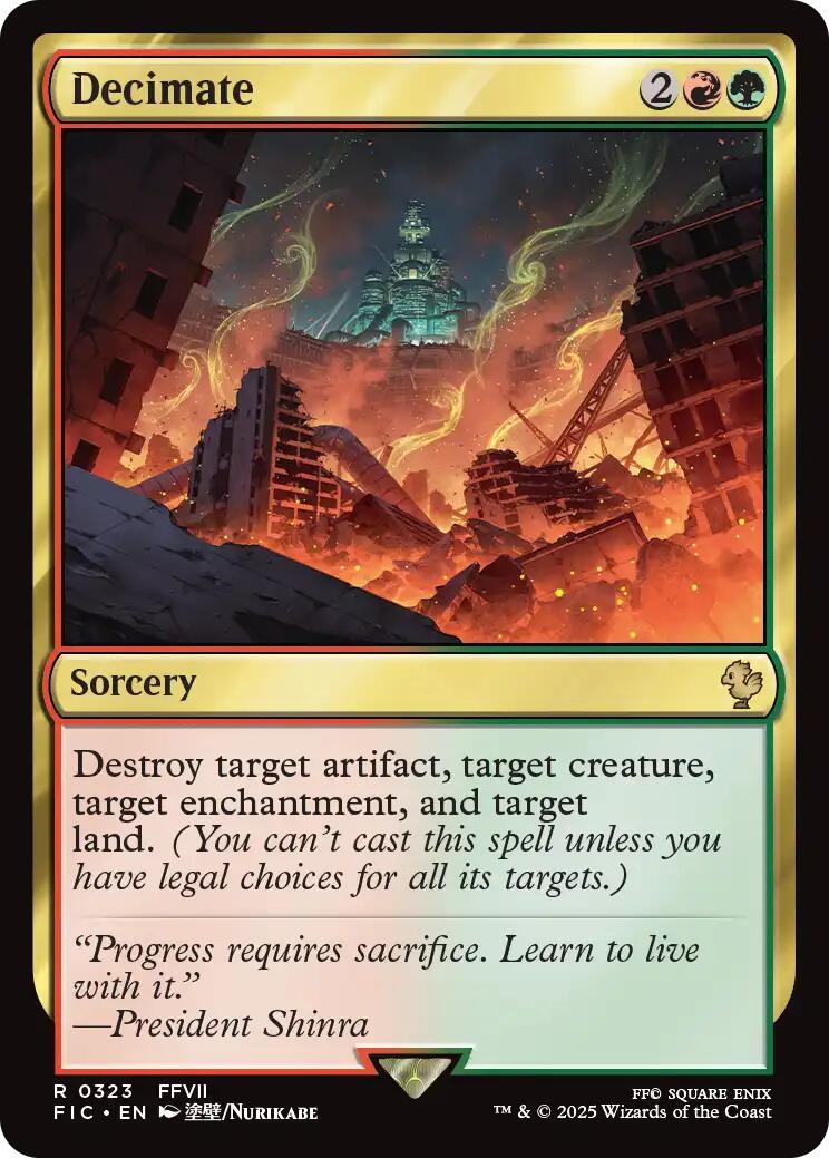 Decimate (Surge Foil) [FINAL FANTASY Commander] | Card Citadel