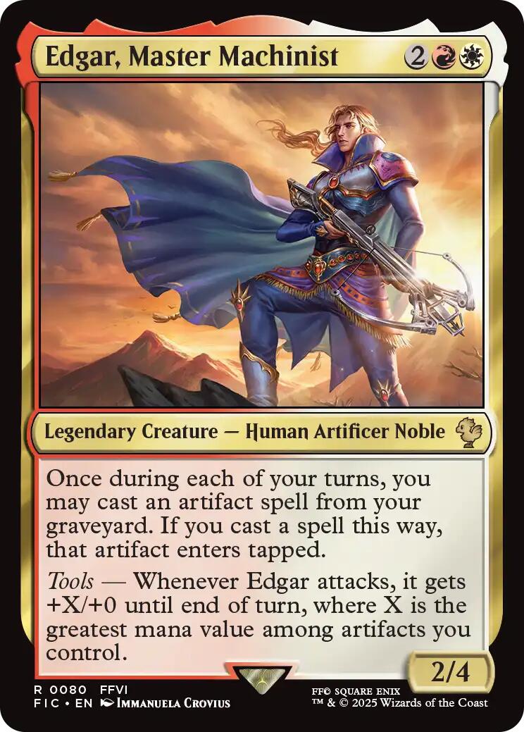 Edgar, Master Machinist (Surge Foil) [FINAL FANTASY Commander] | Card Citadel