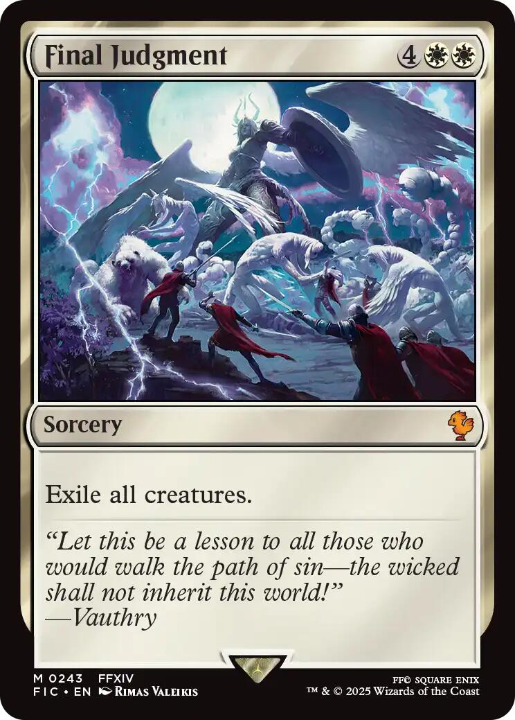 Final Judgment (Surge Foil) [FINAL FANTASY Commander] | Card Citadel