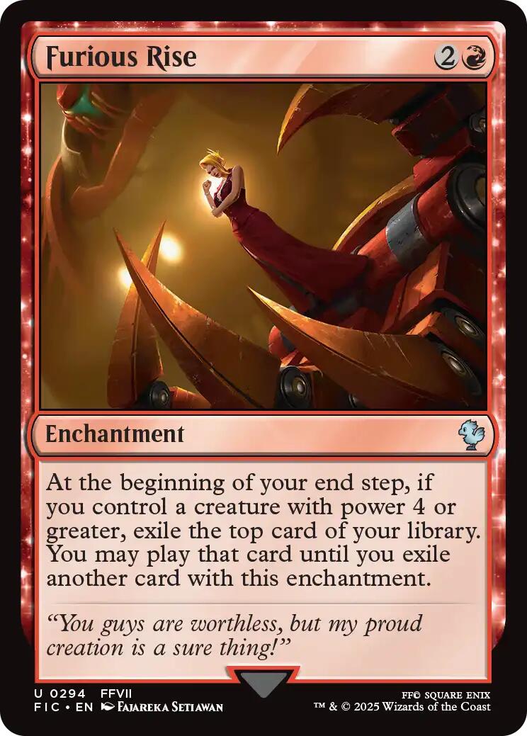 Furious Rise (Surge Foil) [FINAL FANTASY Commander] | Card Citadel