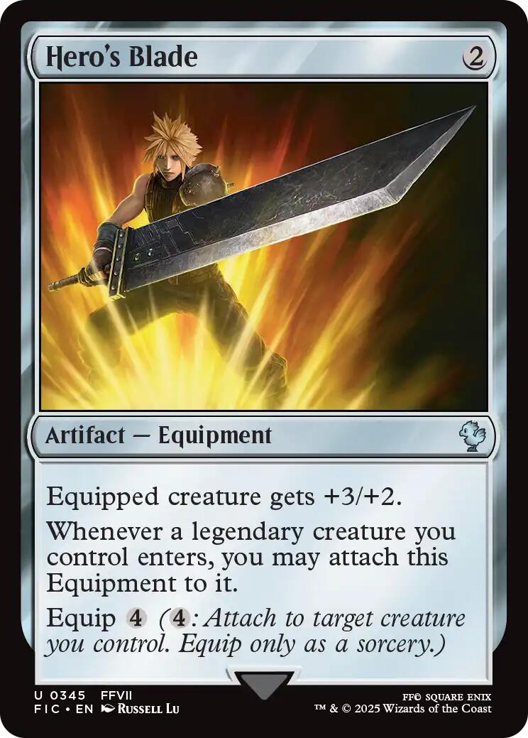Hero's Blade (Surge Foil) [FINAL FANTASY Commander] | Card Citadel