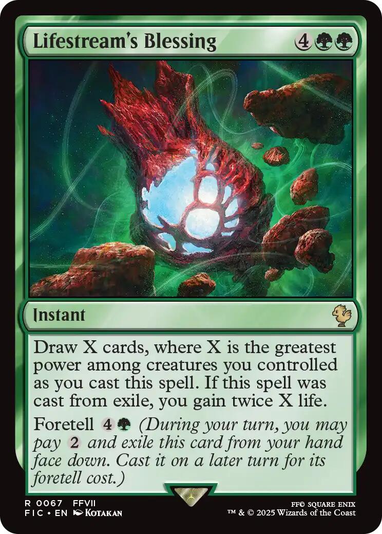 Lifestream's Blessing (Surge Foil) [FINAL FANTASY Commander] | Card Citadel
