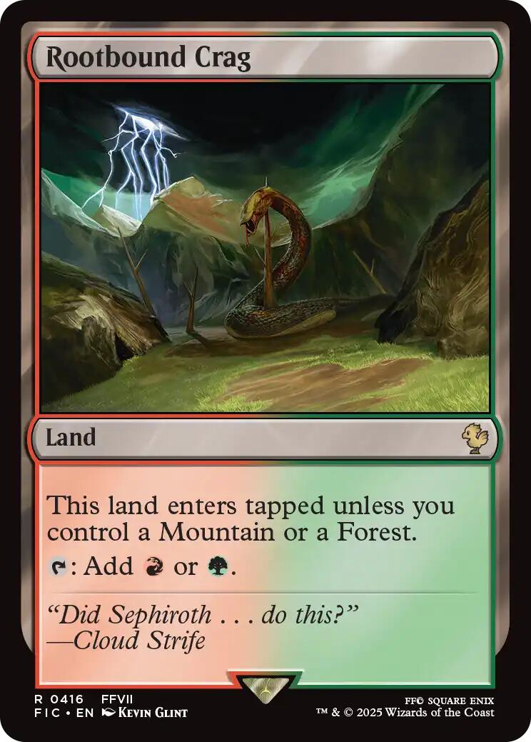 Rootbound Crag (Surge Foil) [FINAL FANTASY Commander] | Card Citadel