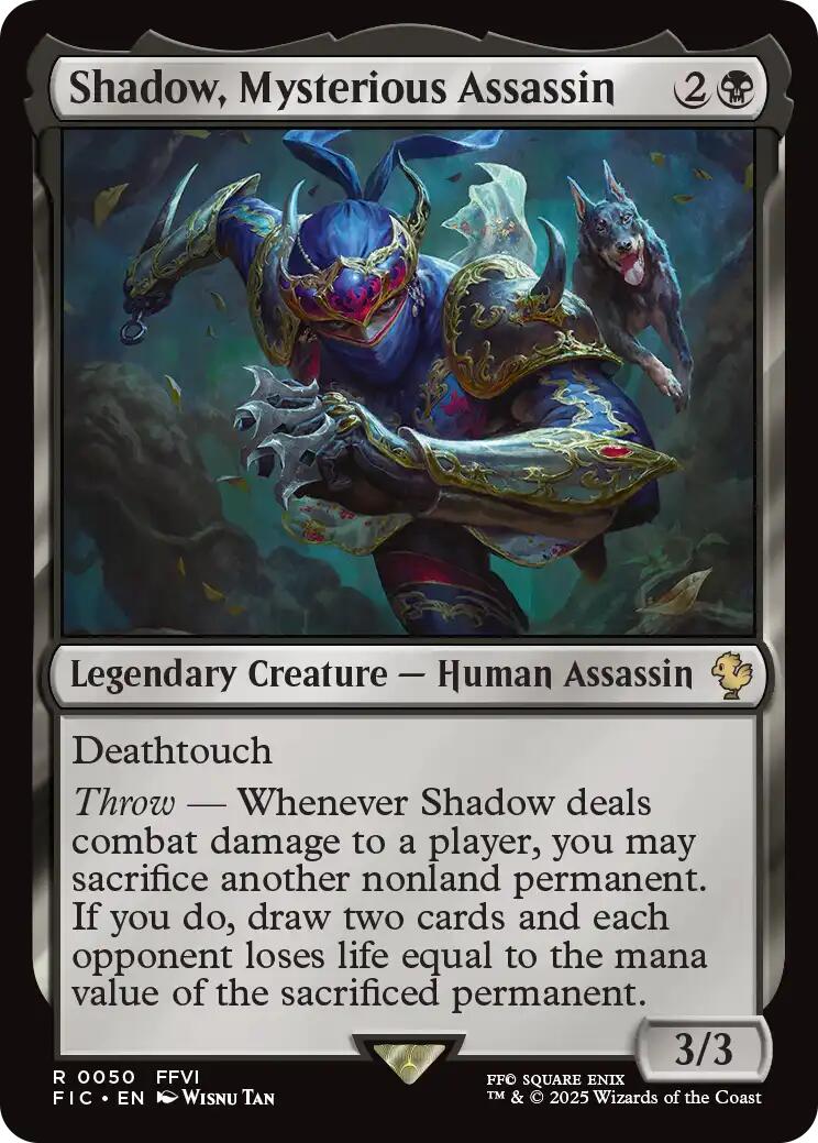 Shadow, Mysterious Assassin (Surge Foil) [FINAL FANTASY Commander] | Card Citadel