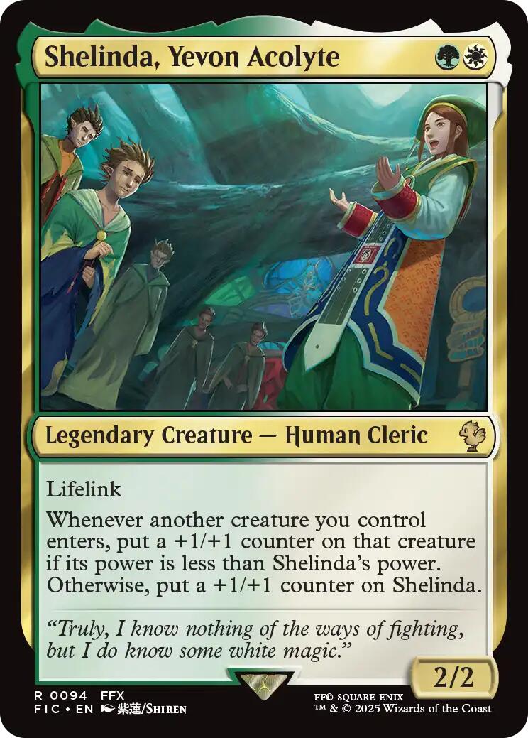 Shelinda, Yevon Acolyte (Surge Foil) [FINAL FANTASY Commander] | Card Citadel