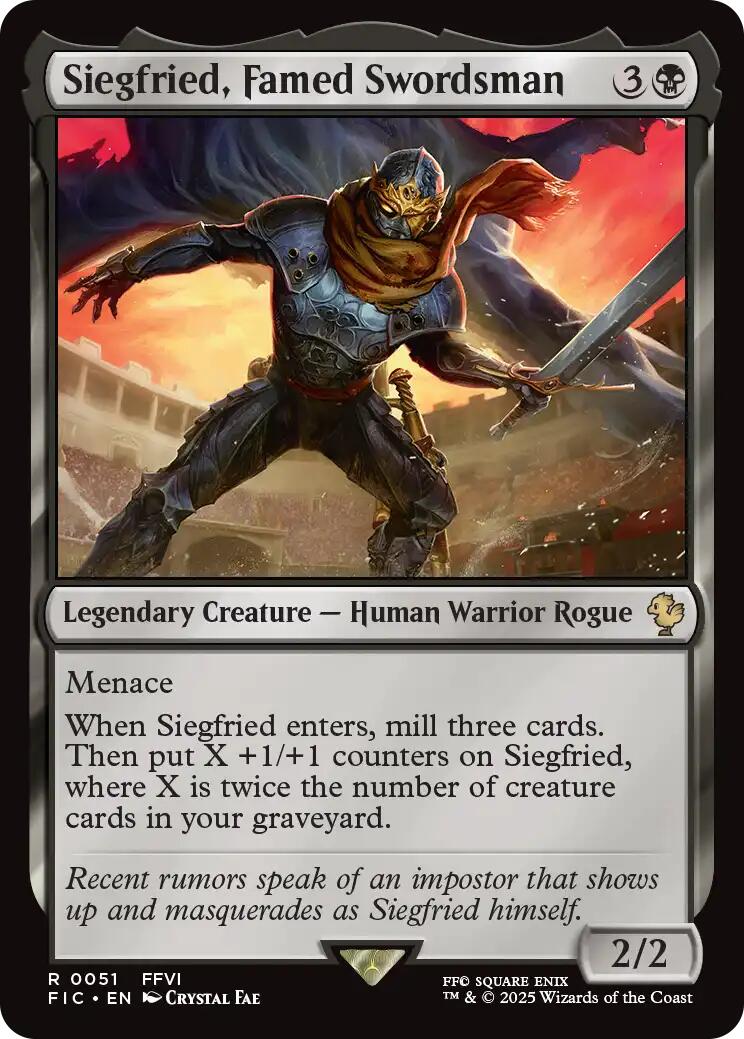 Siegfried, Famed Swordsman (Surge Foil) [FINAL FANTASY Commander] | Card Citadel