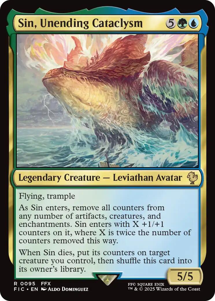Sin, Unending Cataclysm (Surge Foil) [FINAL FANTASY Commander] | Card Citadel