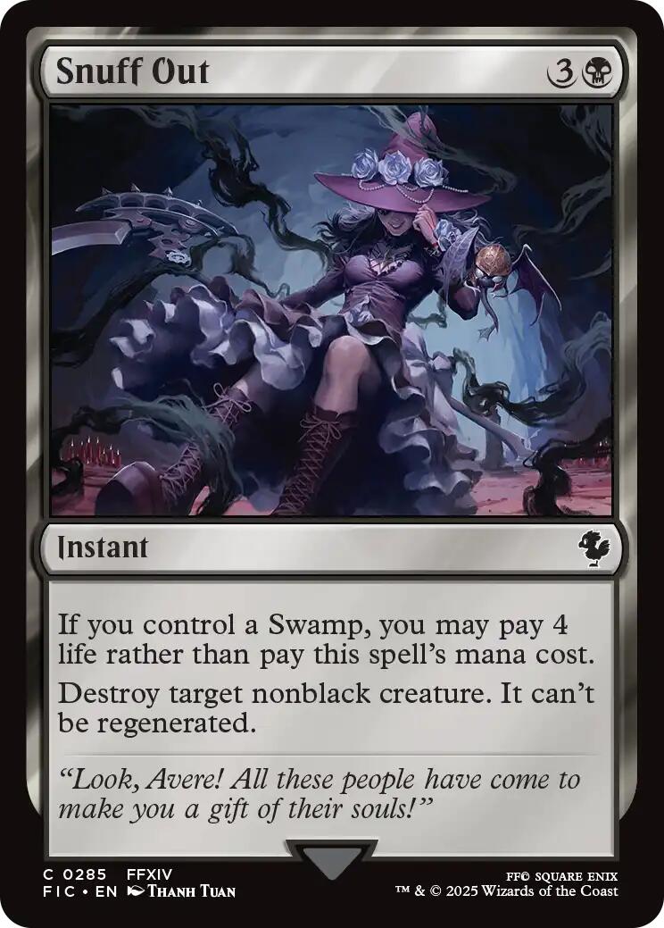 Snuff Out (Surge Foil) [FINAL FANTASY Commander] | Card Citadel