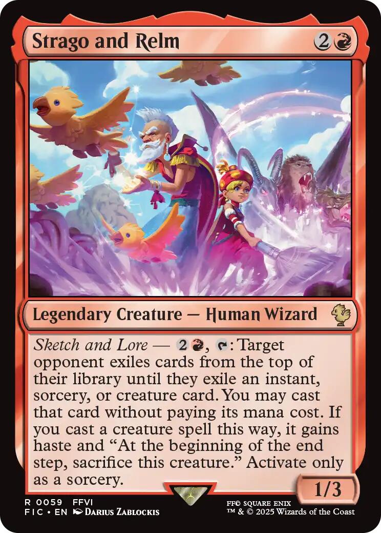 Strago and Relm (Surge Foil) [FINAL FANTASY Commander] | Card Citadel