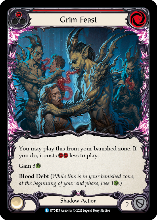 Grim Feast (Red) [DTD175] (Dusk Till Dawn)  Rainbow Foil | Card Citadel