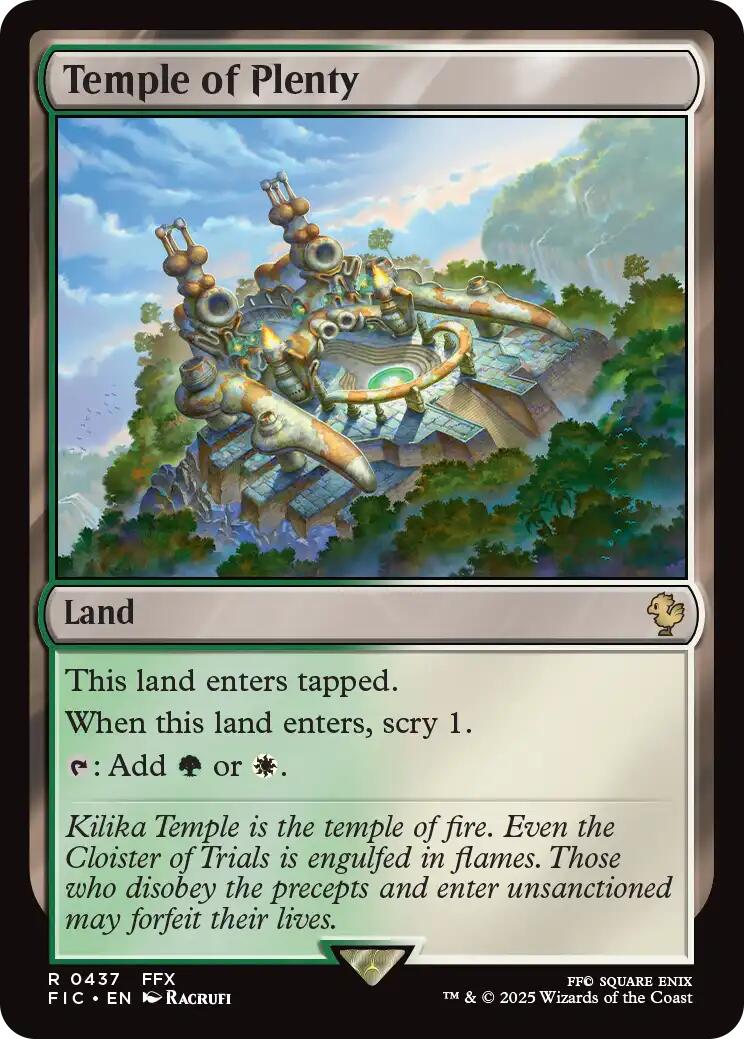Temple of Plenty (Surge Foil) [FINAL FANTASY Commander] | Card Citadel