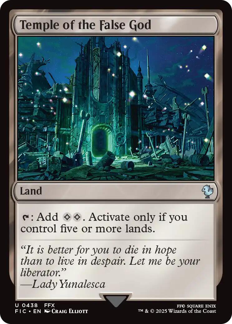 Temple of the False God (Surge Foil) [FINAL FANTASY Commander] | Card Citadel