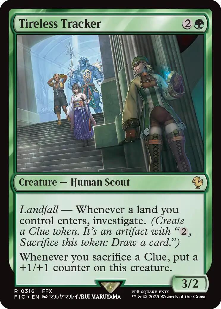 Tireless Tracker (Surge Foil) [FINAL FANTASY Commander] | Card Citadel