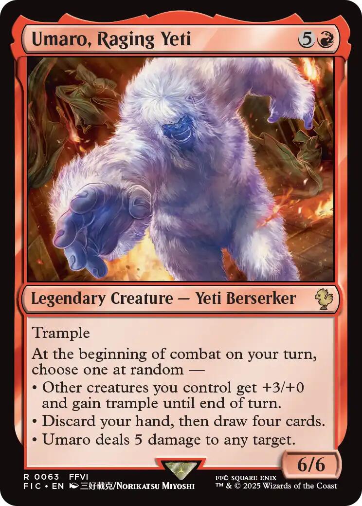 Umaro, Raging Yeti (Surge Foil) [FINAL FANTASY Commander] | Card Citadel