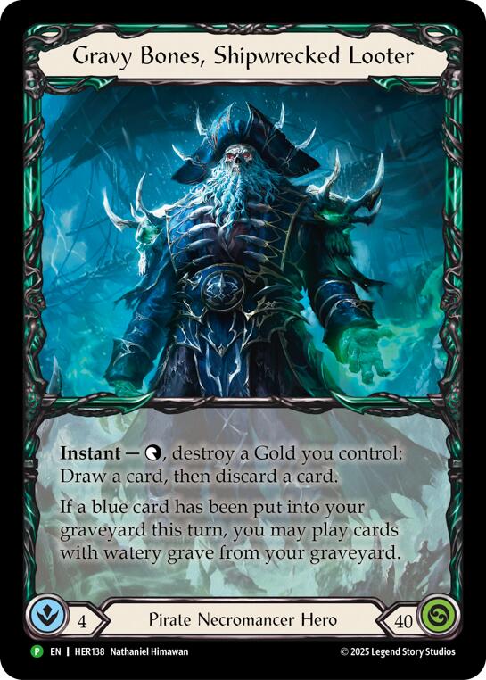 Gravy Bones, Shipwrecked Looter [HER138] (Promo)  Rainbow Foil | Card Citadel