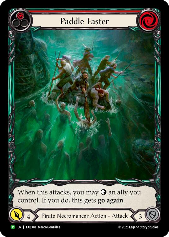 Paddle Faster [FAB348] (Promo)  Rainbow Foil | Card Citadel