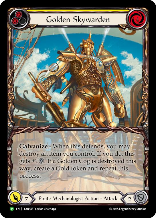 Golden Skywarden [FAB343] (Promo)  Rainbow Foil | Card Citadel