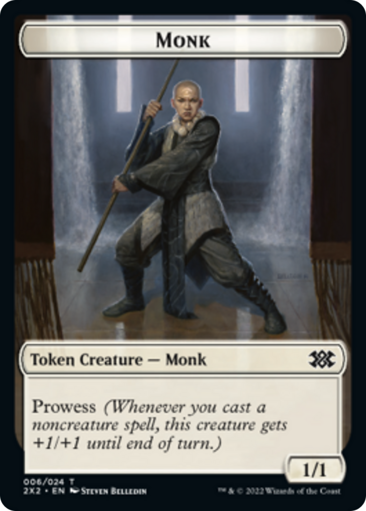 Spider // Monk Double-Sided Token [Double Masters 2022 Tokens] | Card Citadel