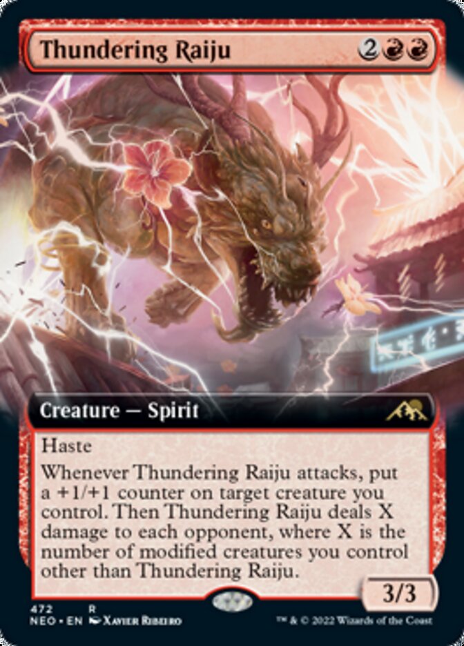 Thundering Raiju (Extended Art) [Kamigawa: Neon Dynasty] | Card Citadel