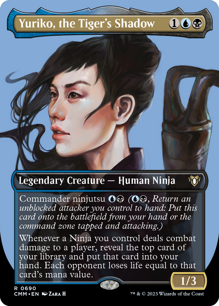 Yuriko, the Tiger's Shadow (Borderless Profile) [Commander Masters] | Card Citadel